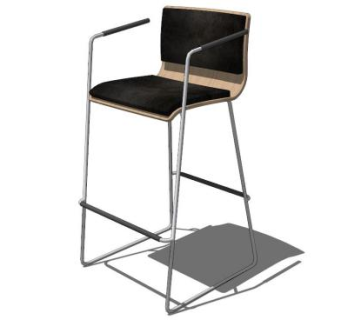 单椅胶合板软座SU模型下载_sketchup草图大师SKP模型