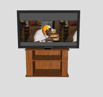 实木小型电视柜SU模型下载_sketchup草图大师SKP模型