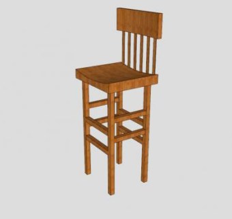 实木座椅钢筋座SU模型下载_sketchup草图大师SKP模型