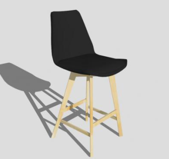 设计黑色零食凳SU模型下载_sketchup草图大师SKP模型