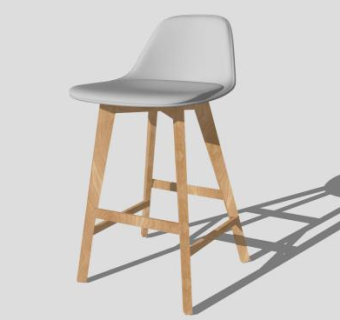 斯堪那维亚灰色零食凳SU模型下载_sketchup草图大师SKP模型