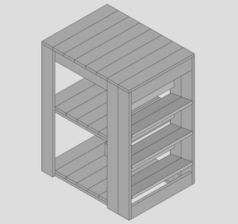 有DVD架的电视柜SU模型下载_sketchup草图大师SKP模型