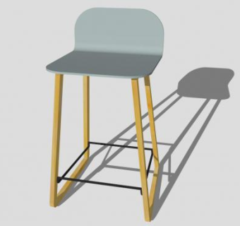 斯堪的那维亚灰色零食凳SU模型下载_sketchup草图大师SKP模型