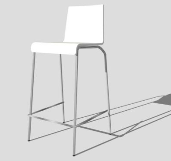 设计白色零食凳SU模型下载_sketchup草图大师SKP模型