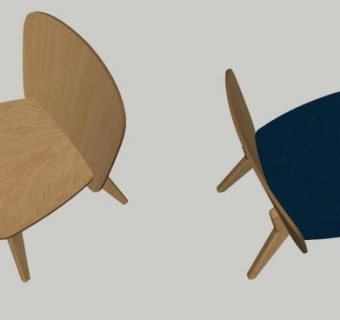 经典实木躺椅SU模型下载_sketchup草图大师SKP模型