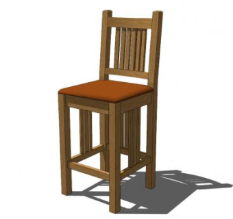 任务栏椅子SU模型下载_sketchup草图大师SKP模型