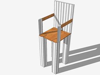 金属便座座椅SU模型下载_sketchup草图大师SKP模型