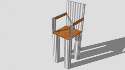 金属便座座椅SU模型下载_sketchup草图大师SKP模型