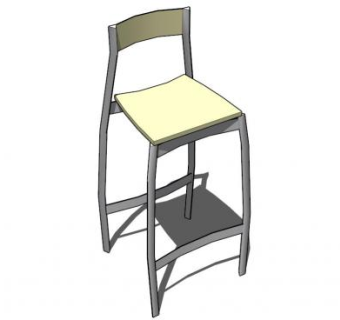 现代凳子座椅SU模型下载_sketchup草图大师SKP模型