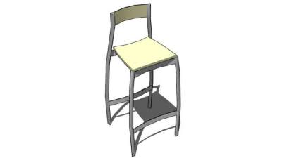 现代凳子座椅SU模型下载_sketchup草图大师SKP模型