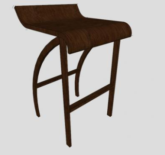 家具弯木椅SU模型下载_sketchup草图大师SKP模型