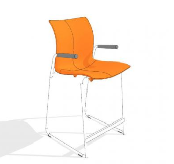 客人柜台座椅凳子SU模型下载_sketchup草图大师SKP模型