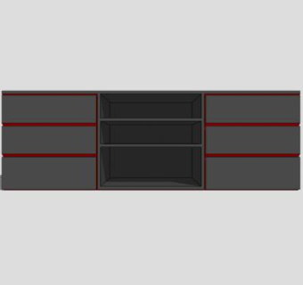 现代黑色电视站SU模型下载_sketchup草图大师SKP模型