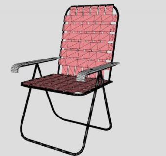 沙滩椅休闲座椅SU模型下载_sketchup草图大师SKP模型