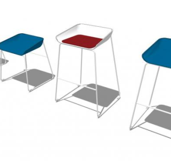 旋转铲斗座椅SU模型下载_sketchup草图大师SKP模型