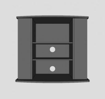 木质小型电视柜SU模型下载_sketchup草图大师SKP模型