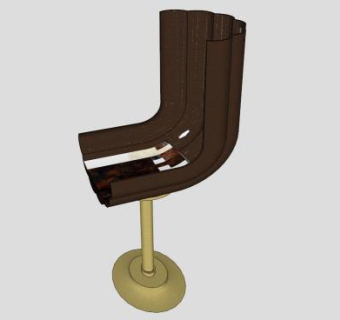 棕色座椅竹节椅SU模型下载_sketchup草图大师SKP模型