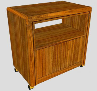 现代棕色简约电视柜SU模型下载_sketchup草图大师SKP模型