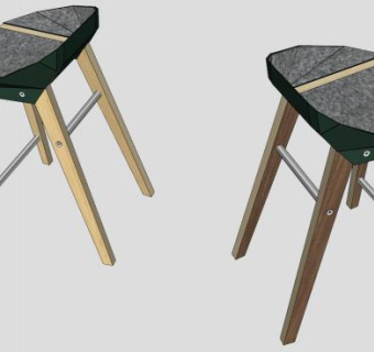 迪戈厨房凳椅SU模型下载_sketchup草图大师SKP模型