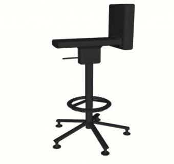 马格斯黑色座椅SU模型下载_sketchup草图大师SKP模型