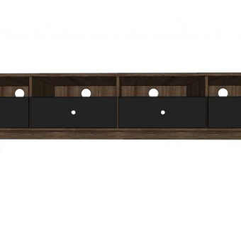 黑色中式电视柜SU模型下载_sketchup草图大师SKP模型