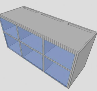 分门式现代电视柜SU模型下载_sketchup草图大师SKP模型