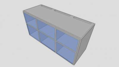 分门式现代电视柜SU模型下载_sketchup草图大师SKP模型