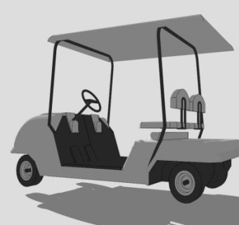 白色高尔夫球车的SU模型设计_su模型下载 草图大师模型_SKP模型