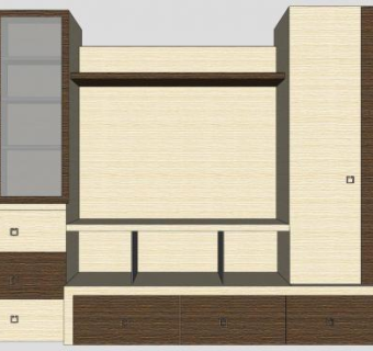 现代电视机台架玻璃SU模型下载_sketchup草图大师SKP模型