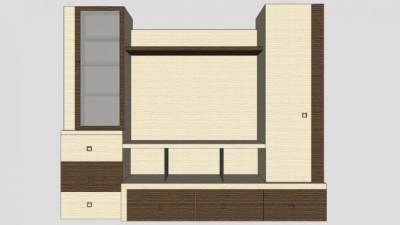 现代电视机台架玻璃SU模型下载_sketchup草图大师SKP模型