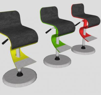 酒吧椅现代椅SU模型下载_sketchup草图大师SKP模型