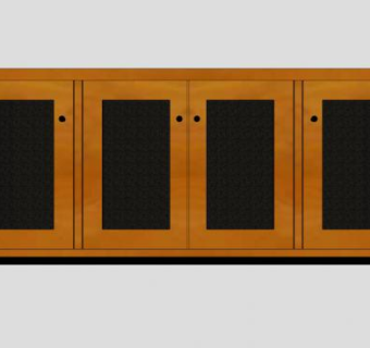 实木中式风格电视柜SU模型下载_sketchup草图大师SKP模型