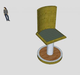 现代椅子靠背椅SU模型下载_sketchup草图大师SKP模型