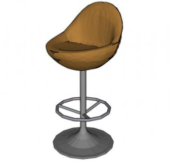 棕色酒吧椅SU模型下载_sketchup草图大师SKP模型