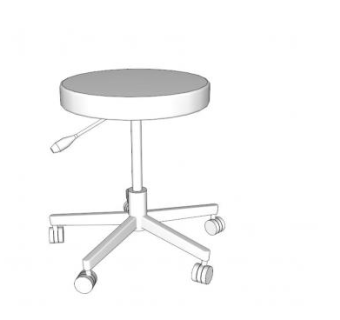外科医生滑轮椅SU模型下载_sketchup草图大师SKP模型