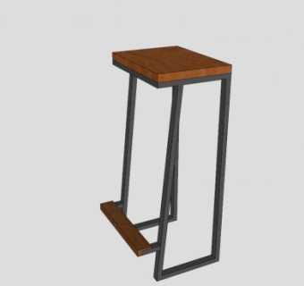 酒吧高脚椅SU模型下载_sketchup草图大师SKP模型