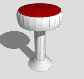 俱乐部红色座椅凳子SU模型下载_sketchup草图大师SKP模型