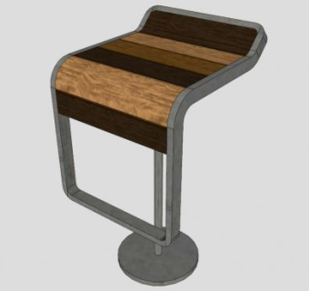 工业酒吧凳子SU模型下载_sketchup草图大师SKP模型