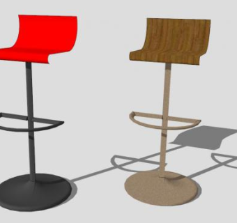 酒吧凳子SU模型下载_sketchup草图大师SKP模型