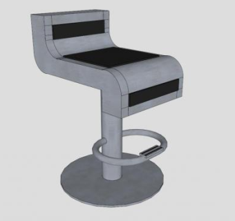 休闲吧椅高脚凳SU模型下载_sketchup草图大师SKP模型