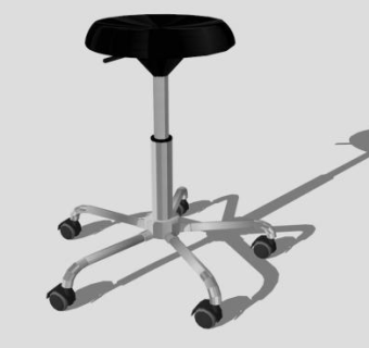 可调黑色椅子凳子SU模型下载_sketchup草图大师SKP模型