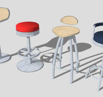 酒吧高脚凳座椅SU模型下载_sketchup草图大师SKP模型