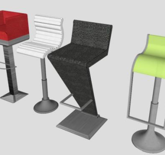 塔波特吧椅SU模型下载_sketchup草图大师SKP模型