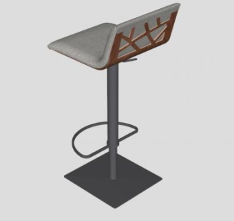 高度旋转杆凳吧椅SU模型下载_sketchup草图大师SKP模型