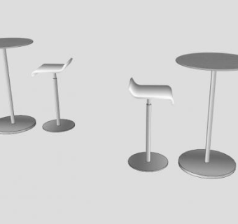 休闲桌椅吧椅SU模型下载_sketchup草图大师SKP模型