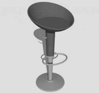 人 体工程学吧椅SU模型下载_sketchup草图大师SKP模型