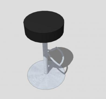 黑色吧台椅SU模型下载_sketchup草图大师SKP模型