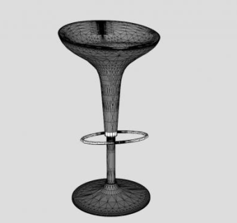 里奥黑色吧椅SU模型下载_sketchup草图大师SKP模型