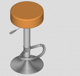 可调控吧椅凳子SU模型下载_sketchup草图大师SKP模型