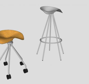 高脚椅吧椅SU模型下载_sketchup草图大师SKP模型